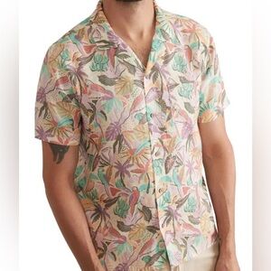 Marine Layer Tencel Linen Resort Short-Sleeve Shirt sz‎ xxl tropical Q